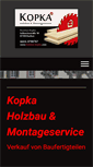 Mobile Screenshot of holzbau-kopka.com